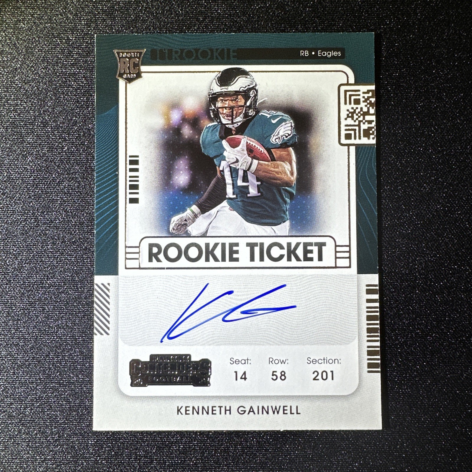 2021 Panini Contenders - Rookie Ticket Variation Kenneth Gainwell #139 Auto RC