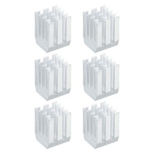 6 Pcs Heatsink 9x9x12mm Aluminum Heat Sink with Thermal Blue Sticker White