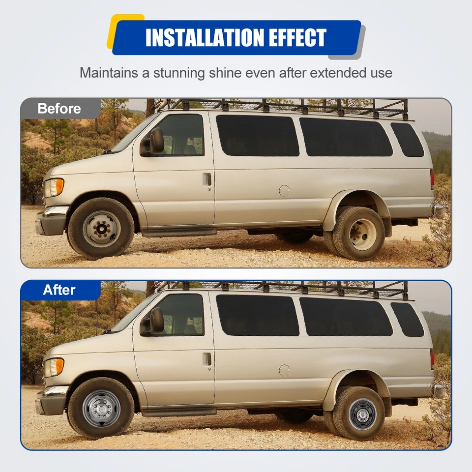 4 PIEZAS Tapacubos para Ford E350 E450 Van 16" Doble Rueda Simuladores Tapacubos Doble Llanta Cubiertas Foto 3 de 4