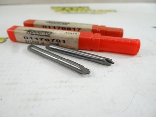 2 ACCUPRO SOLID CARBIDE CORNER ROUNDING END MILLS 3/16" X 2" X .062"R & .050"R