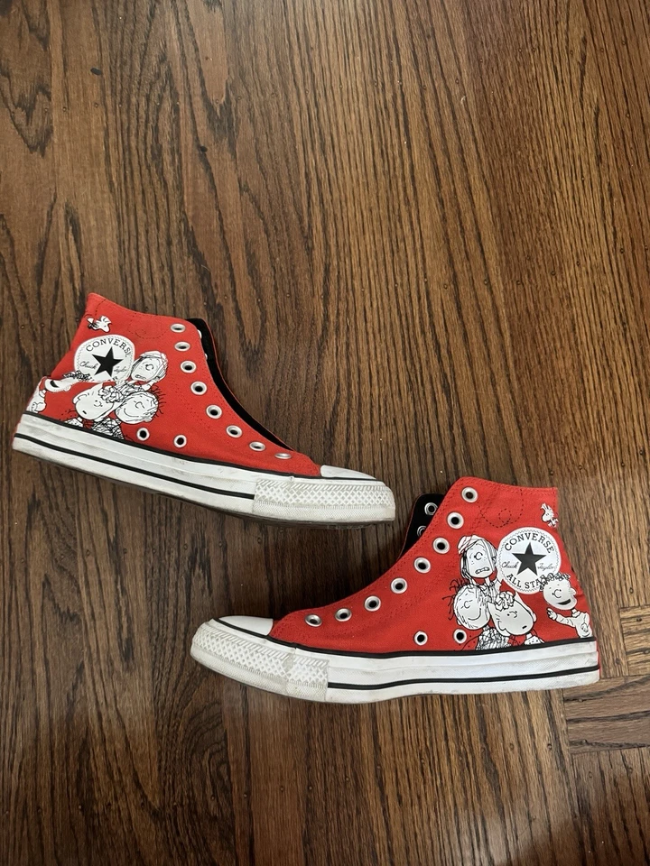 Tênis Converse Peanuts x Chuck 70 vermelho cano alto feminino tamanho 9.5 (SEM CADARÇOS) - Imagem 2 de 4