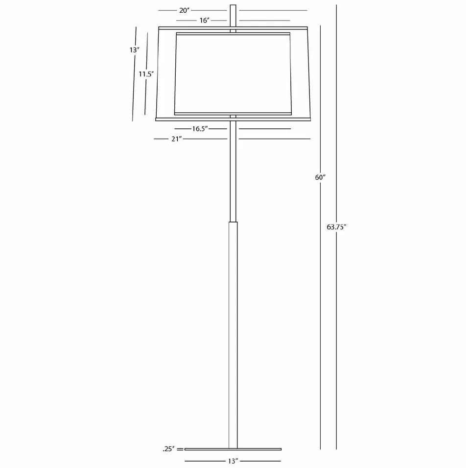 Lámpara de pie Robert Abbey Saturnia FL Saturnia 64" - Bronce Foto 2 de 2