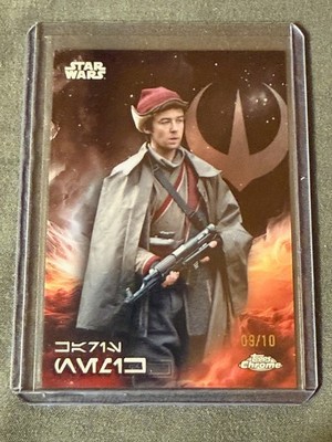 Karis Nemik Aurebesh SP Black Refractor 9/10 - 2025 Topps Chrome Star Wars