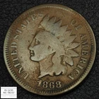 1868 Indian Head Copper Cent 1C - Bent
