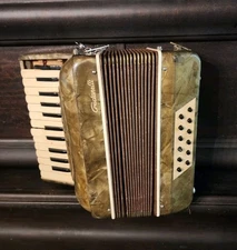 Vintage Antique Italian Made Crucianelli Accordion for Parts or Restoration 