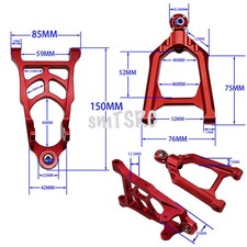 Alloy Front Suspension A-Arm Set for 1/5 HPI BAJA RV KM 5B 5T 5SC Truck Parts RC