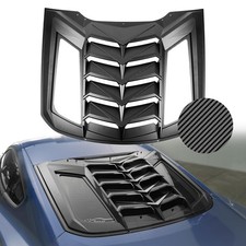 Rear Window Louvers Carbon Fiber Rear Windshield Sun Shade Cover Compatible w...