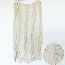 Cejon Silver Sequin Metallic Striped Woven Ivory Scarf Shawl NWOT 