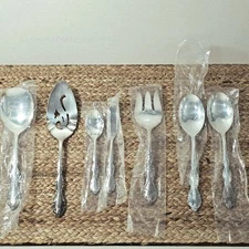 Lot of 7 SERVING PIECES Camelot Melody 1964 Vintage Original Rogers Silverplate 