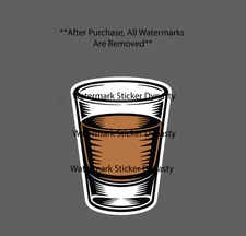 Tequila Shot Sticker Waterproof Decal Drink Drinking Bar Party Gift NEW