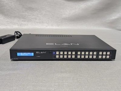 Elan EL-4KM-V88 8x8 HDBaseT AV Matrix Switch /w Accessories & Power Cord Bundle