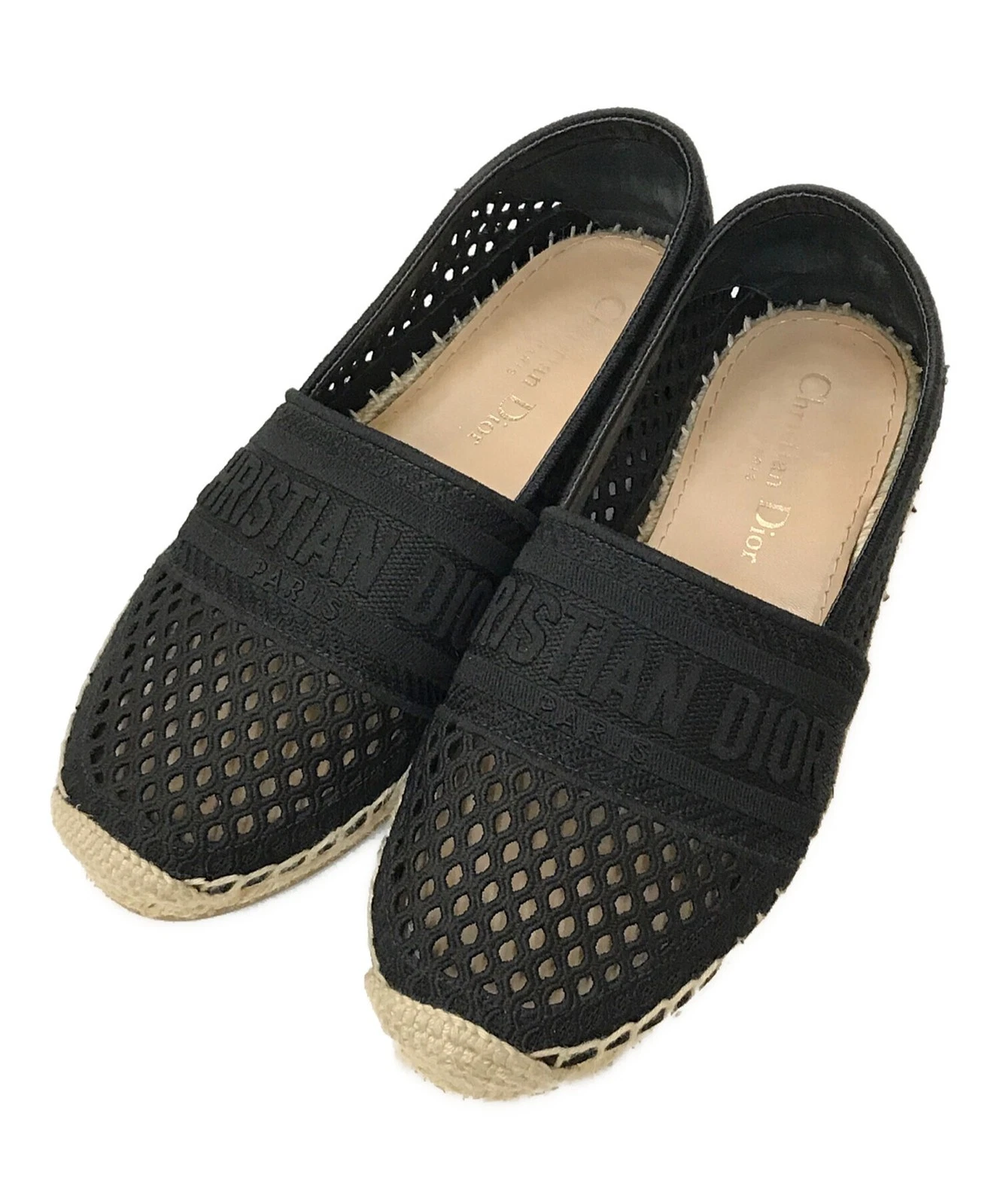 Espadrilles Christian Dior / (Christian Dior) noir x beige taille : 35 1/2