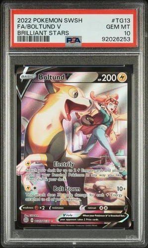 Boltund V TG13 Brilliant Stars Pokemon PSA 10