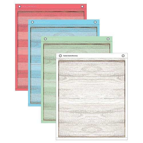 Teacher Created Resources Painted Wood Magnetic Mini Pocket Charts 14" x 17"