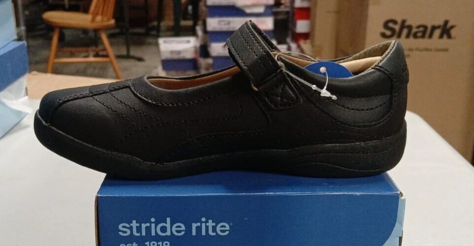 Stride Rite Girls Claire Ballet Flat Black Size 12M - Image 4 of 4