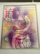 Lithograph MODERNIST 1970'S SATENSTEIN EXPRESSIONISM FIGURES ABSTRACT VINTAGE