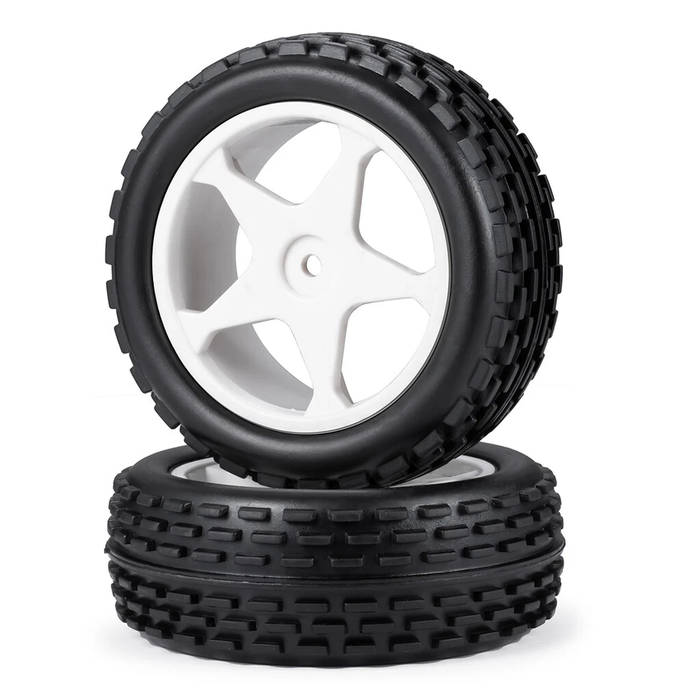 AXSPEED 4x Gummi Reifen und Kunststoffrad für Tamiya TT02 1/10 RC Off-Road Buggy - Bild 4 von 4