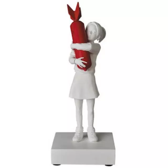 BANKSY BOMB HUGGER RED BOMB Ver. MEDICOM TOY MCT Figure red white