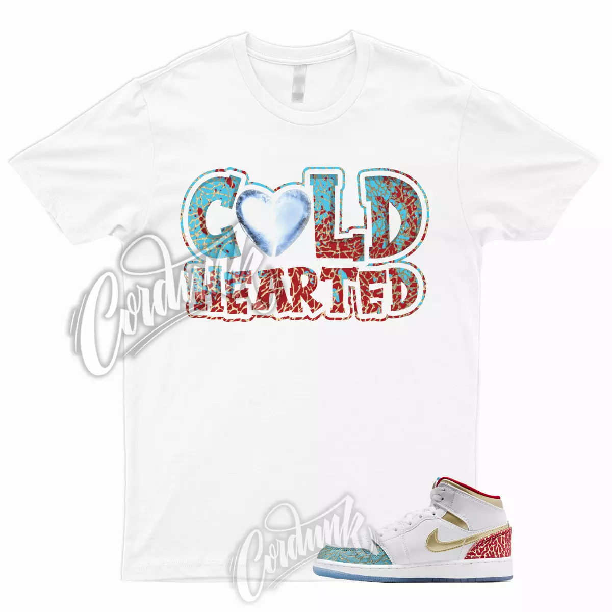 bekannte Marke COLD T Shirt to | Blue Red UNC Chicago Match GS to University 1 Metallic eBay Mid Gold