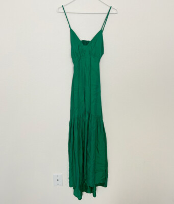 Karina Grimaldi Selene Maxi Dress Green Size Medium | eBay