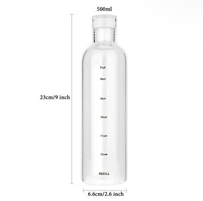Clear Glass Water Bottles With Time Marker – The Spirit of Water