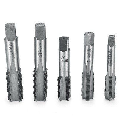 1 Pair M12-M20 Fine Threading Hand Taps Drill High Speed Steel Metric Connector