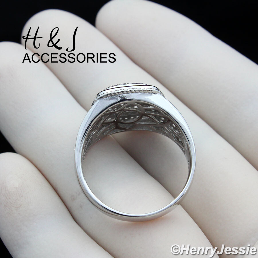 MEN WOMEN REAL 925 STERLING SILVER ICY BLING CZ RING SIZE 7 MEN WOMEN REAL 925 STERLING SILVER ICY BLING CZ RING SIZE 7