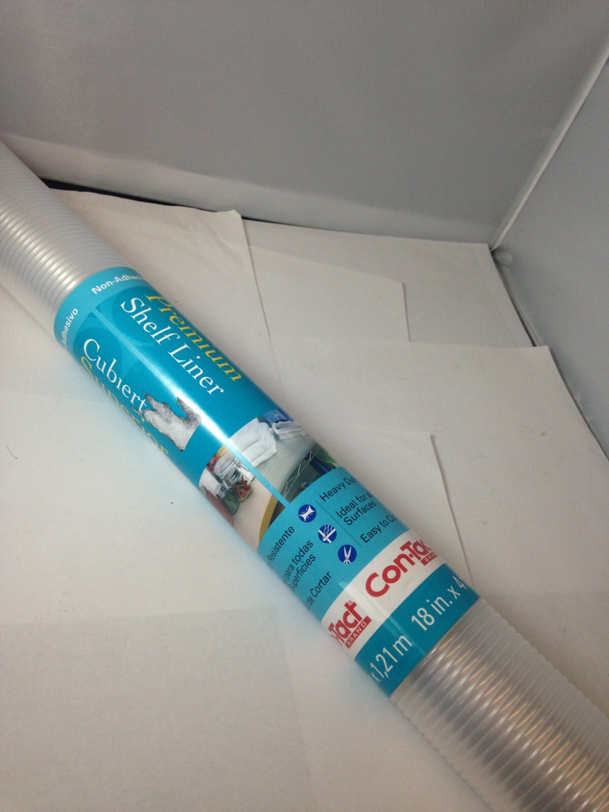 ConTact Premium NonAdhesive Clear Ribbed Shelf Liner 18 in x 4 ft eBay