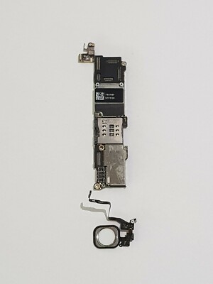 Carte Mère IPhone 5s Bloquée ICloud - Pour Pièces Détachées, Fonctionnelle (touche ID Blanche)