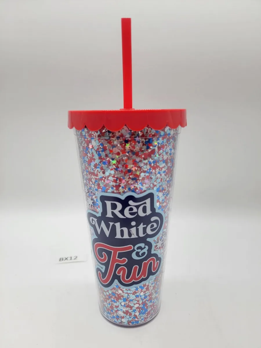 Double Wall Soda Cup with Straw 650ml - Clear