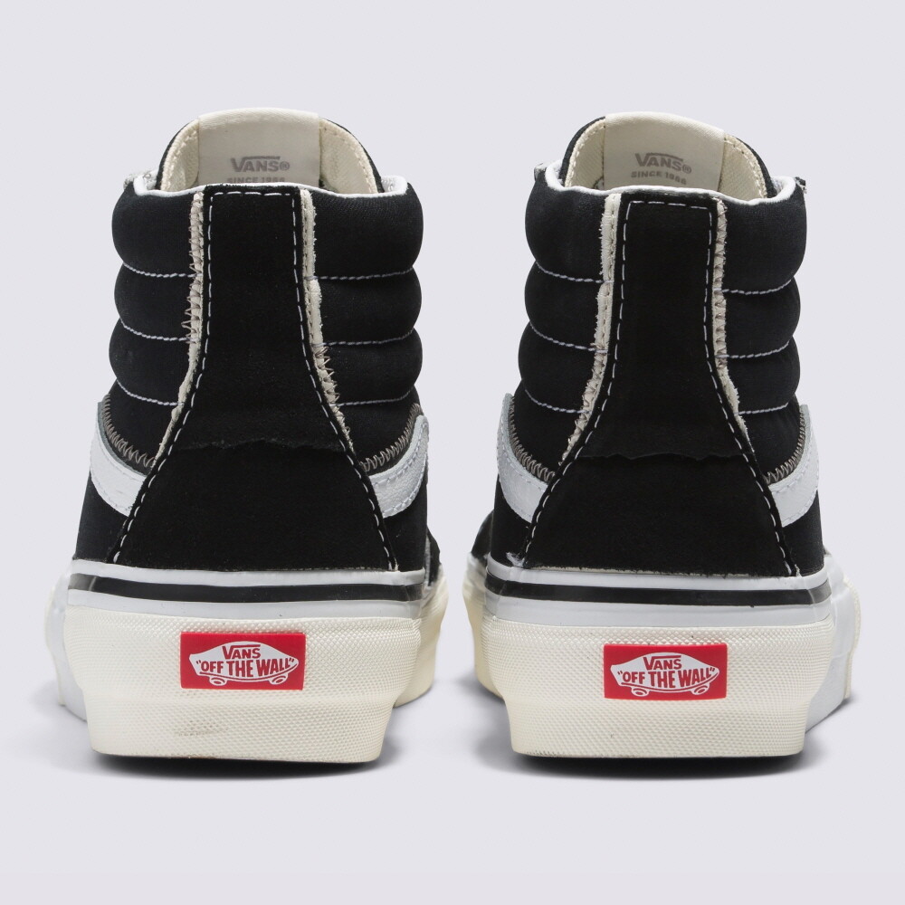 VANS★SK8-HI RECONSTRUCT★BLACK/TRUE WHITE New Vans Sk8-Hi Reconstruct Black/White Sneakers High-Top