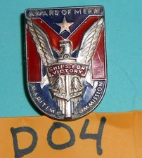 D04 WW11 shipbuilders Award of Merit from the Maritine Commission, maker marked
