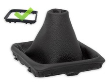 SCHALTMANSCHETTE FUR MERCEDES SLK R171 04-11 SCHALTSACK LEDER NAHT GRAU + RAHMEN