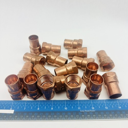 LOT OF 10 ELKHART 103 - 3/4" COPPER MALE ADAPTER C X FNPT ADAPTER