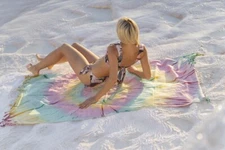 Tie Dye Rainbow Beach Towel