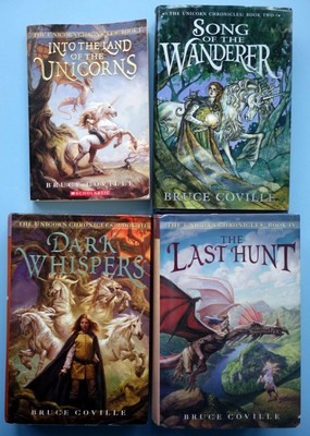 Unicorn Chronicles Bruce Coville Conjunto Completo Lote 4 Terra Musica Escuro Ultima Cacada Ebay