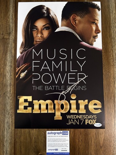 Terrence Howard ‘Empire’ Signed 'Lucious' 12x18 Photo ACOA PROOF