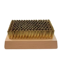 PrinteXEL Anilox Cleaning Brush w Brass and Extra Fine Grip 0.003  Wood Handle