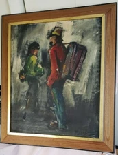 Framed Painting Oil on Canvas by Daniele Perre Size 20'X24" Untitled