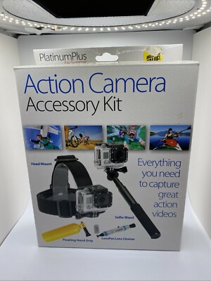 Action camera Accessory Kit Platinum Plus By Sunpak Selfie Wand Head Mount 4 pc