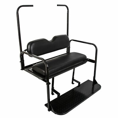 Flip Folding Rear Back Seat Pad w/Roof Support For EZGO TXT 1995-UP Golf Cart