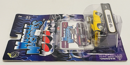 2 Muscle Machines 1 Yellow & 1 Golden '69 Charger's 1:64 scale diecasts cars VTG - Picture 6 of 15
