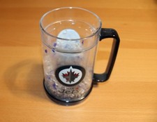 Winnipeg Jets NHL Hockey 16 oz Plastic Freezer Mug Clear & Blue