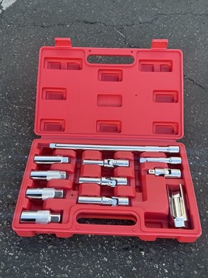 11pcs Master Spark Plug & Glow Plug Oxygen Sensor Socket Auto Service Tool Set