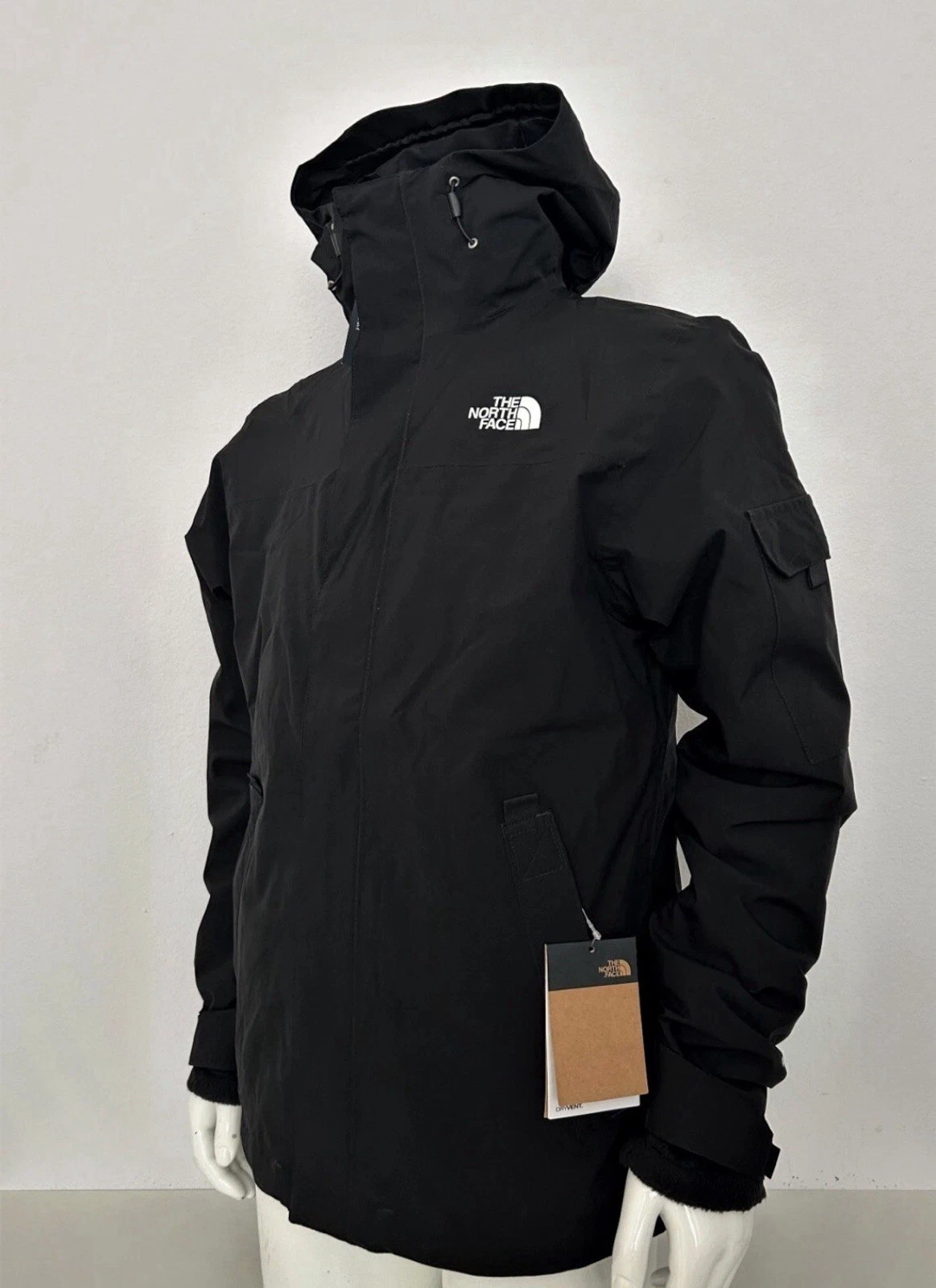 THE NORTH FACE MEN'S TORO PEAK 3 IN 1 TRICLIMATE WATERPROOF HOODED JACKET BLACK