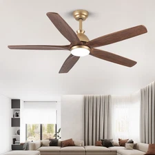 52/60/70in Ceiling Fan with Light & Remote/APP/Voice Reversible DC Fan Patios