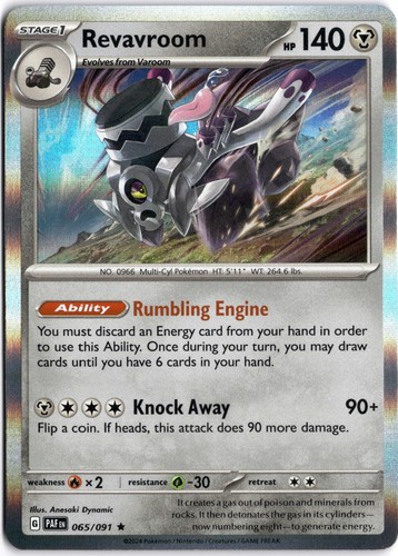 Pokemon Revavroom R Holo 065/091 Paldean Fates NM