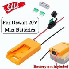 For Dewalt 18V/20V Lithium-ion Battery Power Wheels DIY Adapter with Fuse&Switch