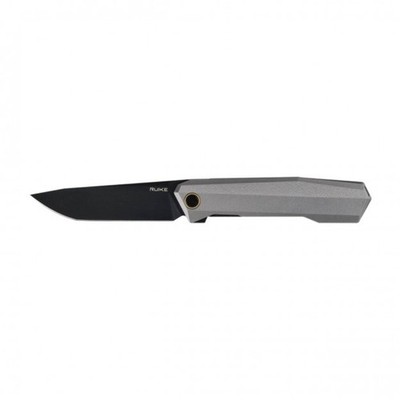 Ruike P166 Linerlock Gray Aluminum (3.75 Black DLC) 14C28N