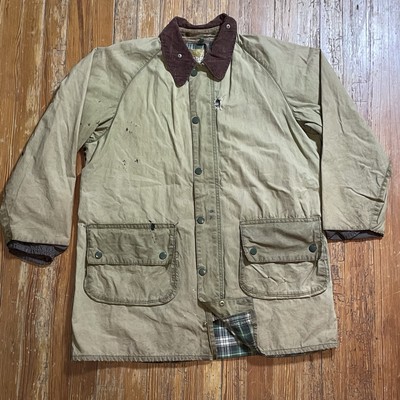 Vintage 70s Barbour Gamefair Jacket Coat Lined A123 Single Crest Waxed Cotton